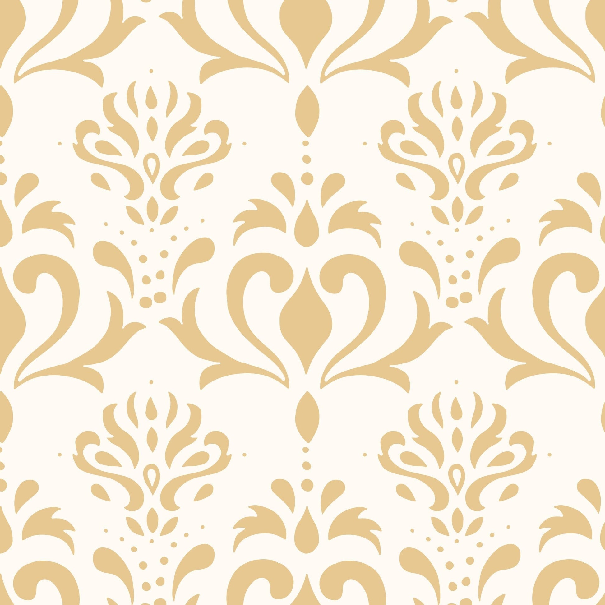 Gold Floral Decorative Vinyl Furniture Wrap