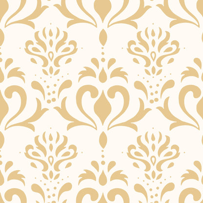 Gold Floral Decorative Vinyl Furniture Wrap