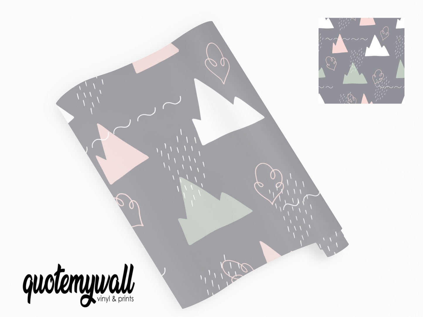 Hand Drawn Mountains Scandinavian Vinyl Wrap