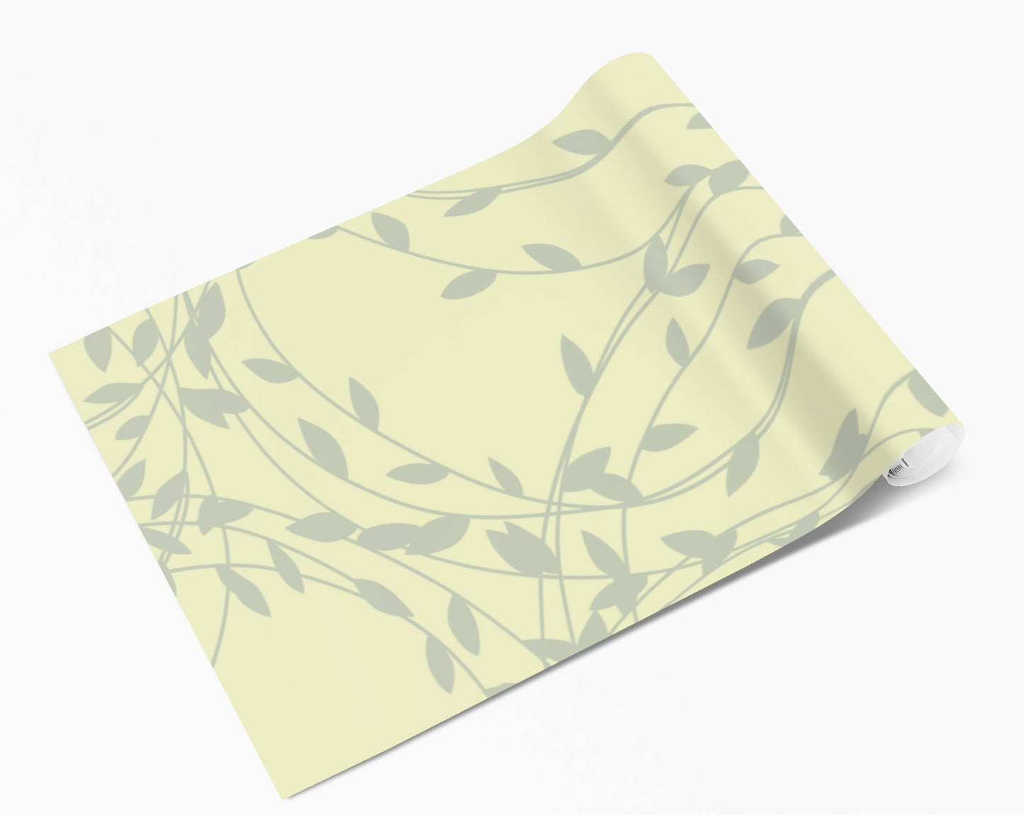 Pale Green Vines Floral Vinyl Wrap