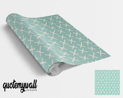 Mint Cross Pattern Vinyl Window/Furniture Wrap