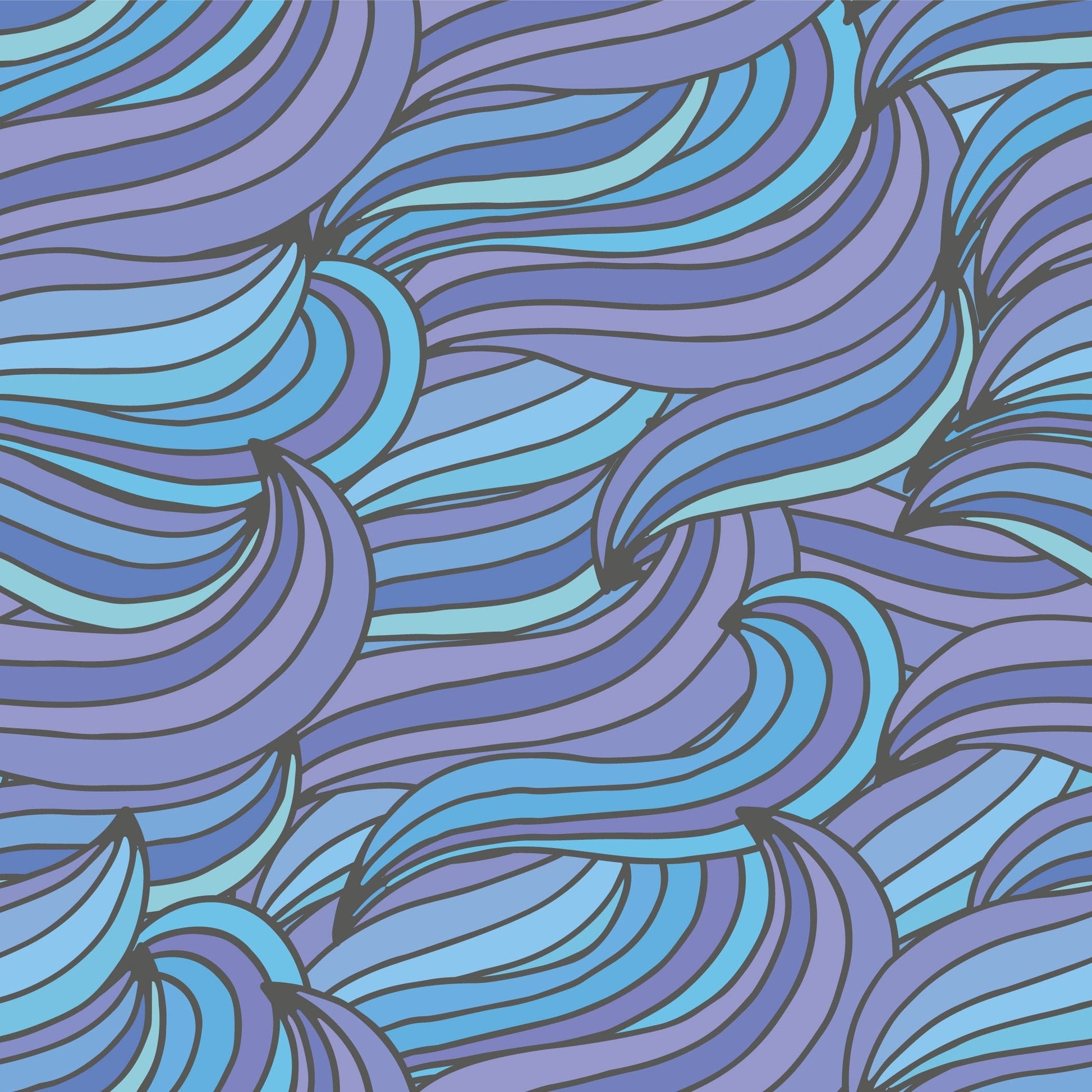 Purple & Blue Wave Pattern Vinyl Wrap