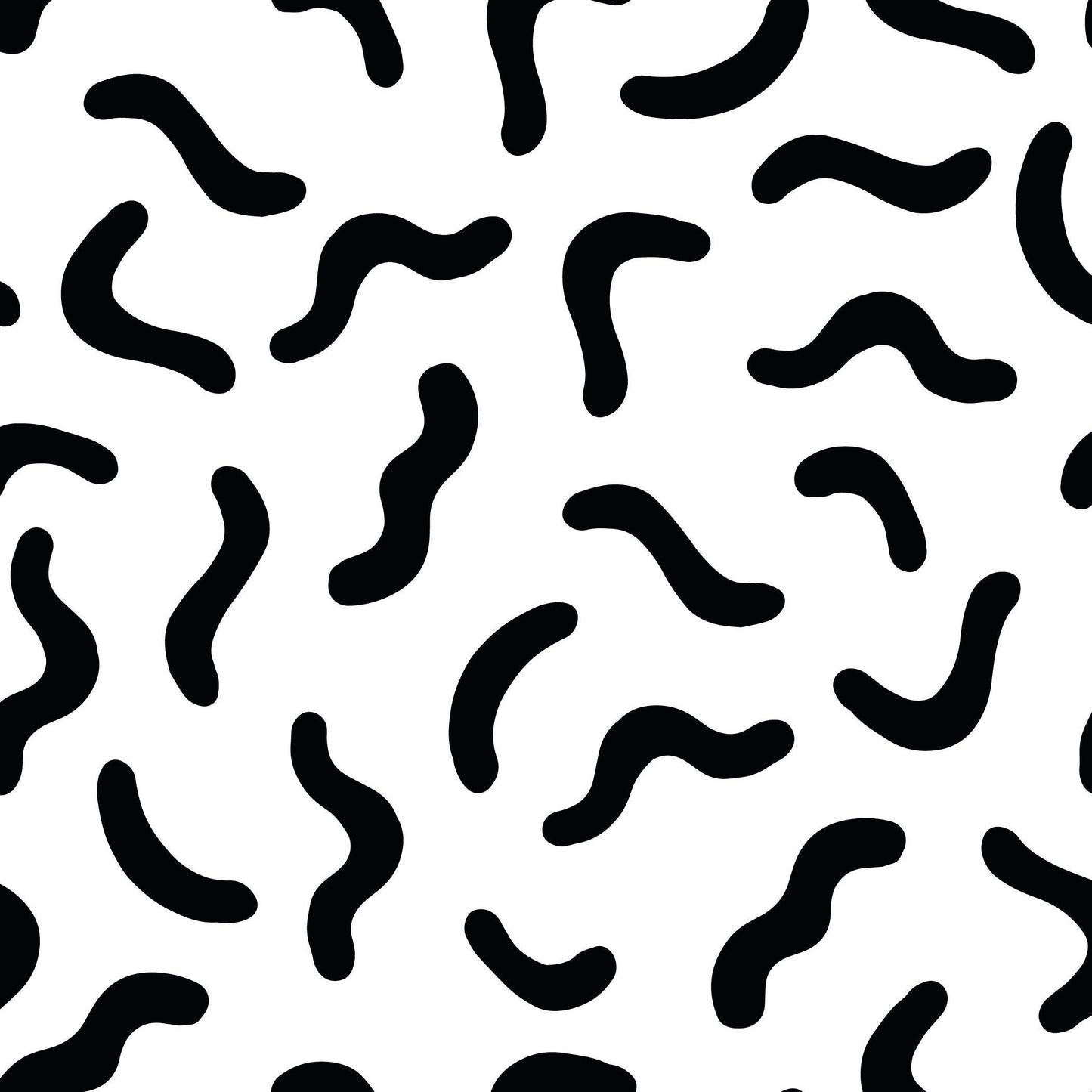 Black Squiggles Pattern Vinyl Wrap