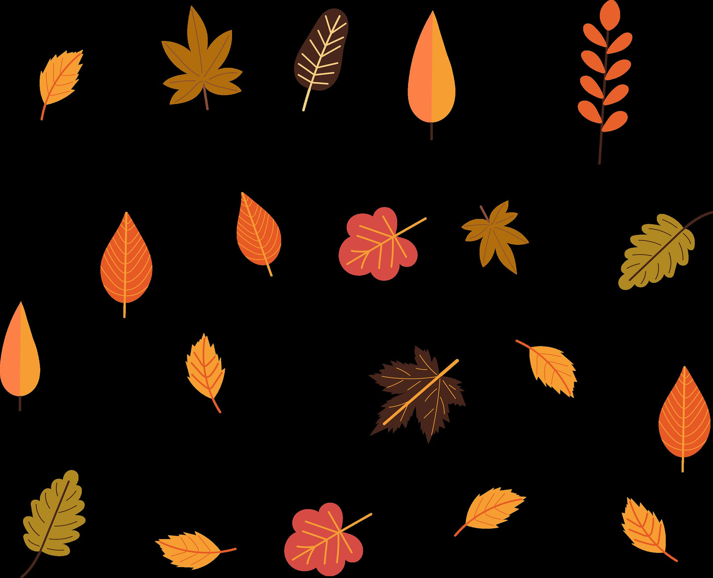 20 Autumn Leaves Window Decal Stickers, Autumn Decor, Shop Window Autumn Display Stickers