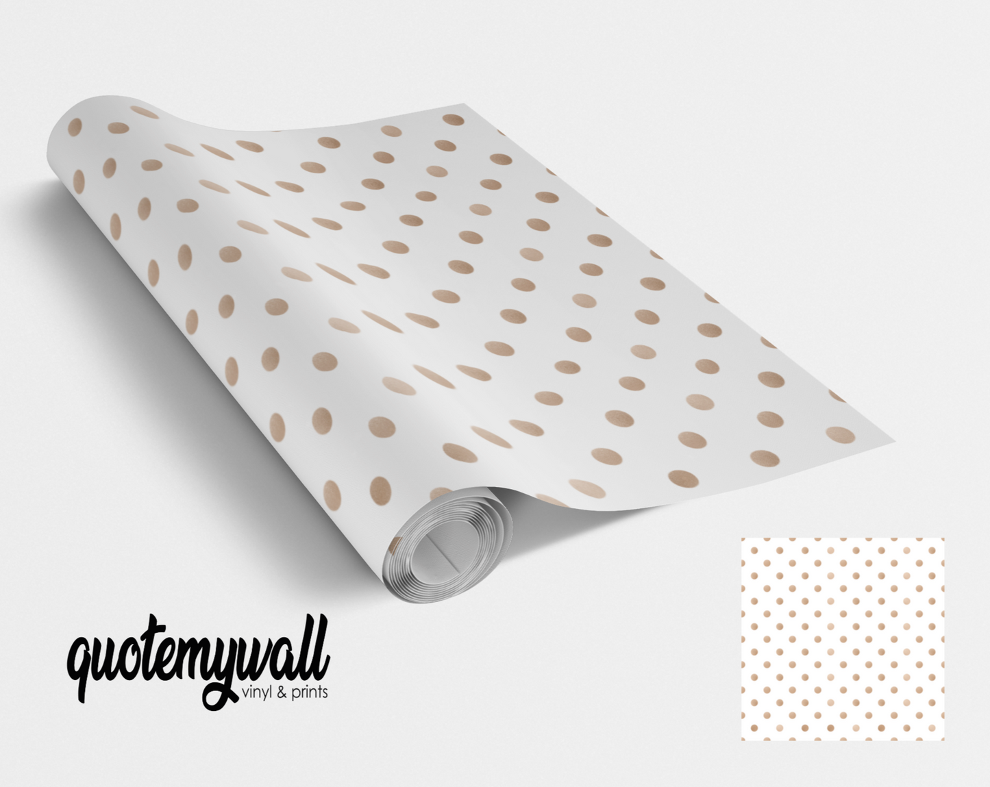 Mini Beige Polka Dots Vinyl Furniture Wrap