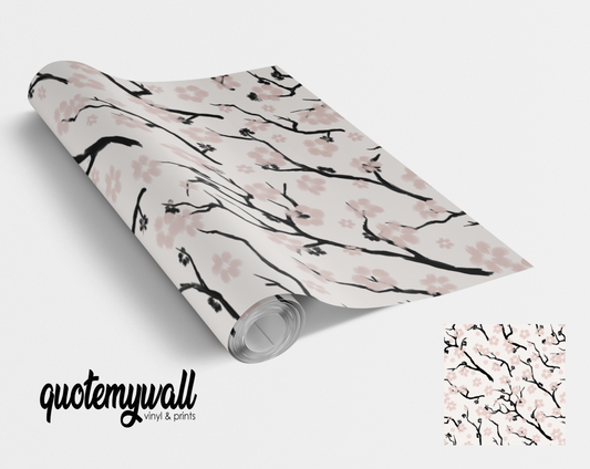 Cherry Blossom Branches Self Adhesive Vinyl