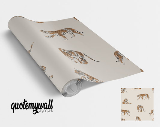 Tiger Prowl Jungle Safari Self Adhesive Vinyl