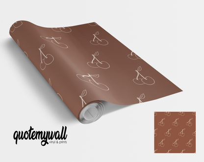 Brown Cherry Outlines Self Adhesive Vinyl