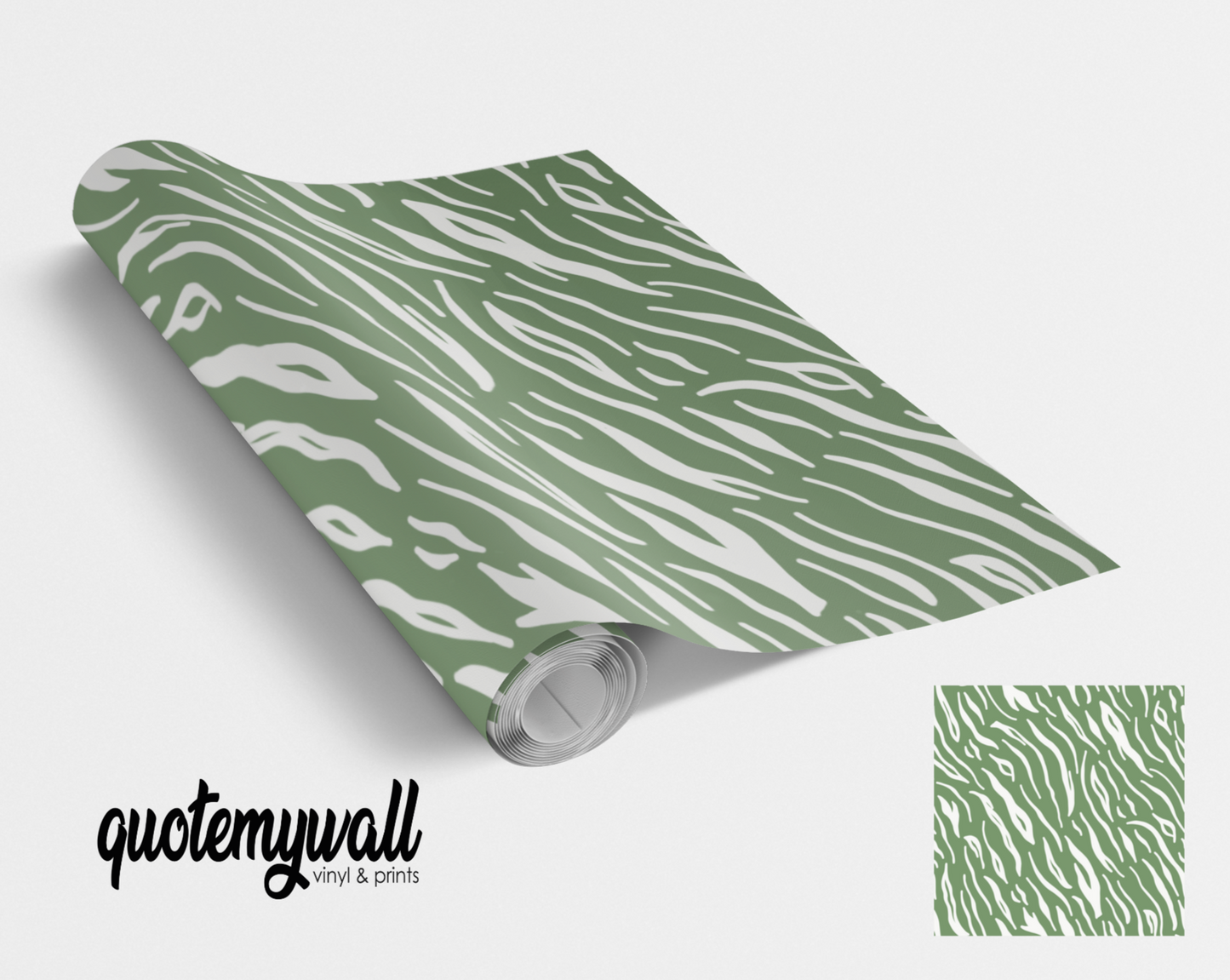 Green Tiger Print Pattern Vinyl Furniture Wrap