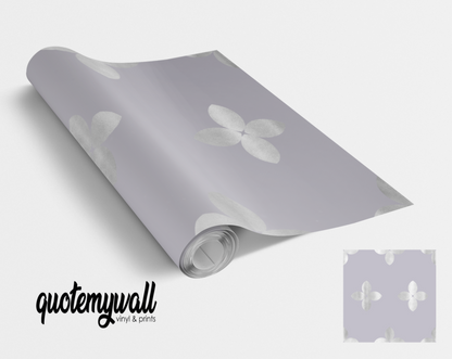 Pearly Grey Petal Pattern Self Adhesive Vinyl