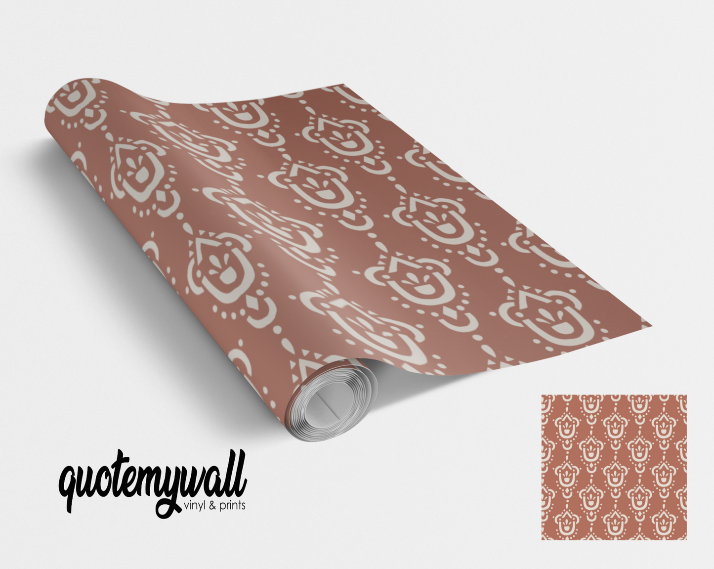 Terracotta Symbol Print Self Adhesive Vinyl