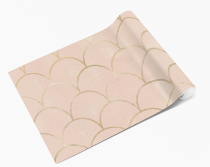 Peach Gold Art Deco Arches Self Adhesive Vinyl