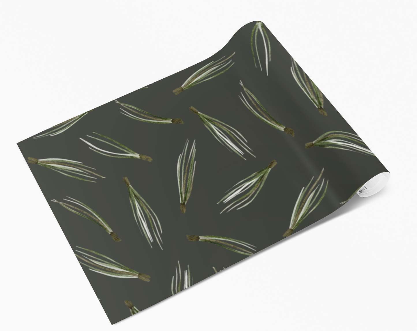 Dark Green Grass Wisps Vinyl Furniture Sticker