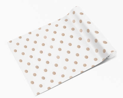 Mini Beige Polka Dots Vinyl Furniture Wrap