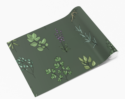 Hand Drawn Herbs Self Adhesive Vinyl