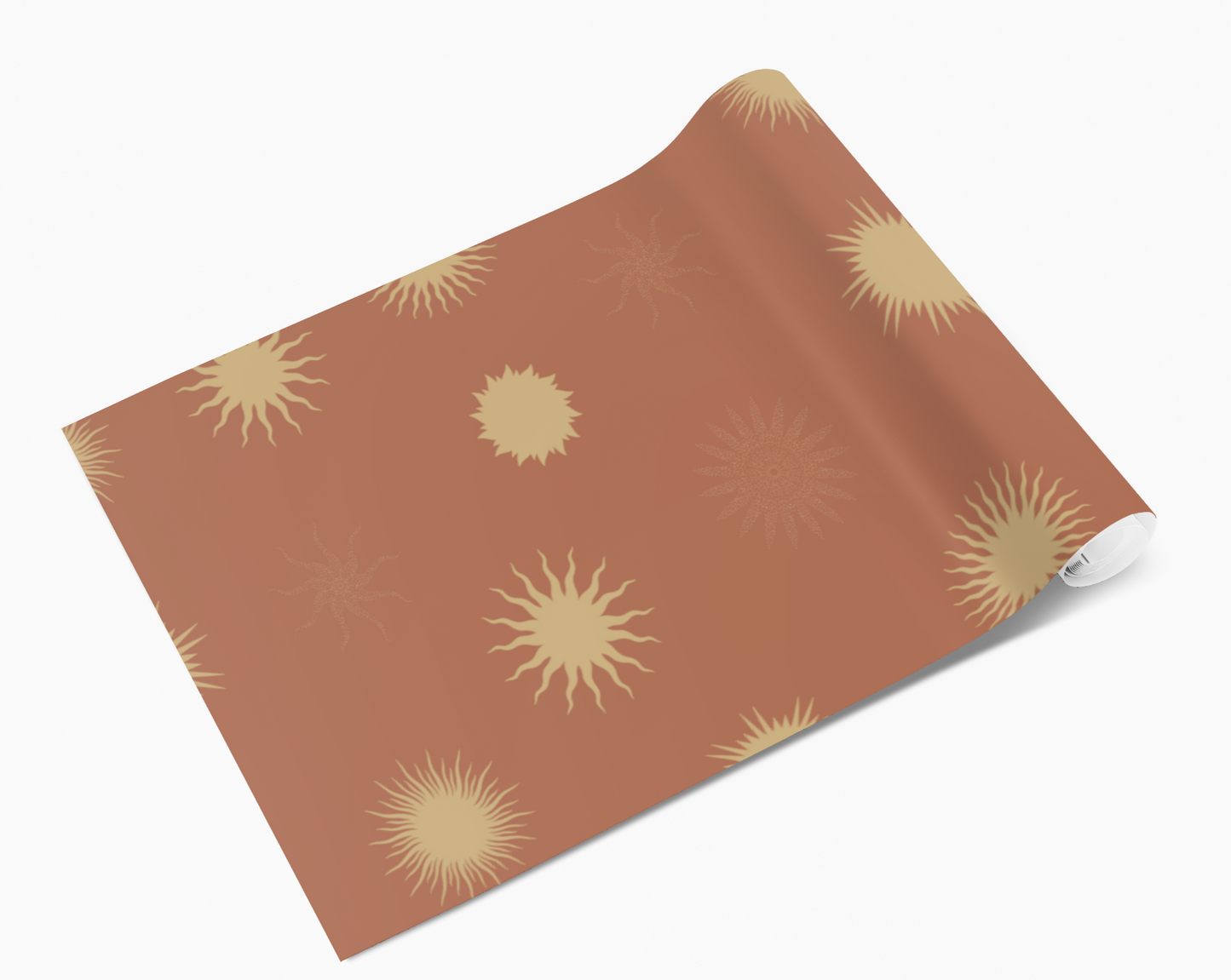 Burnt Orange Sunbursts Sun Self Adhesive Vinyl