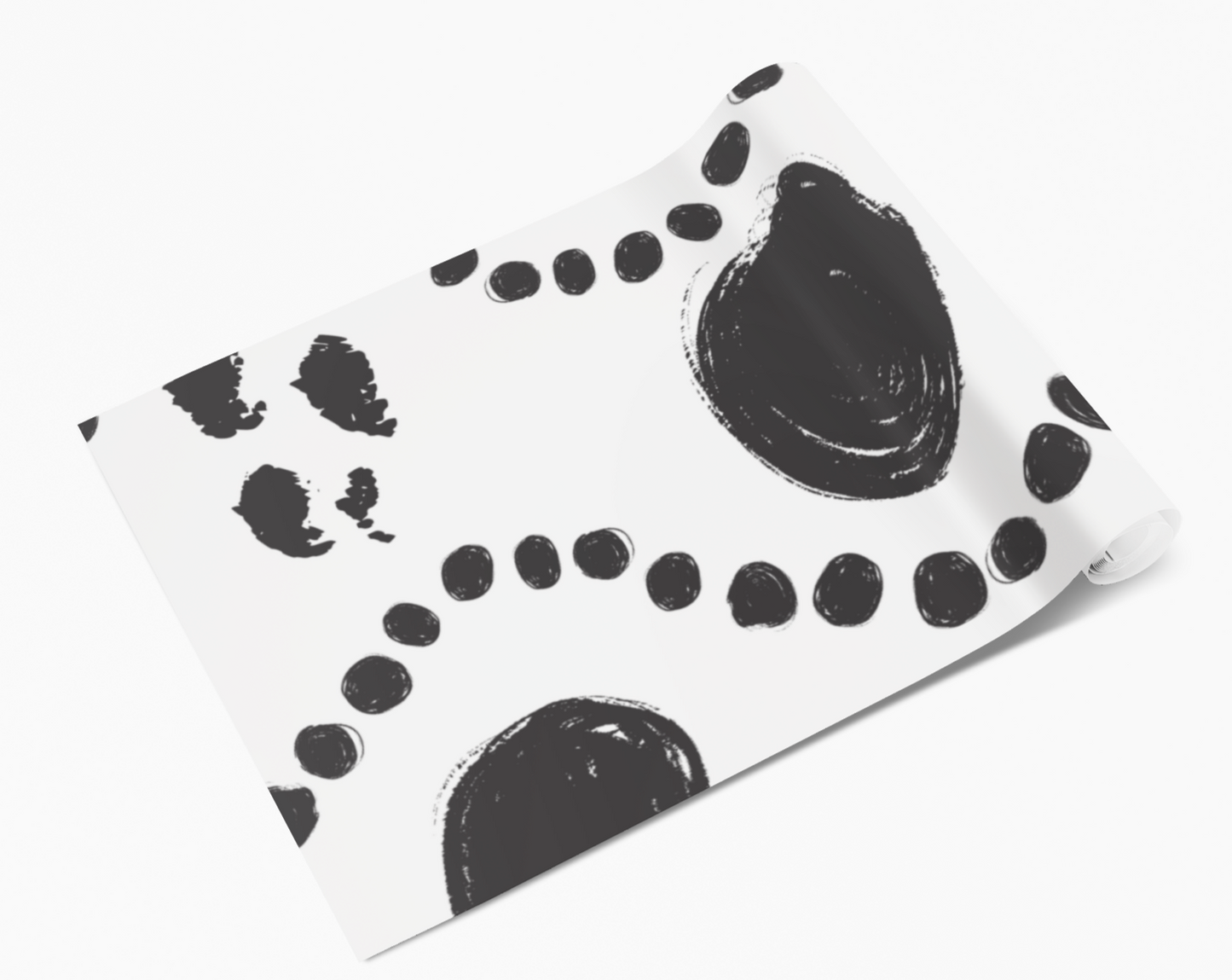 Black & White Wavy Spots Self Adhesive Vinyl