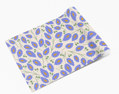 Dainty Blue Petal Flowers Self Adhesive Vinyl