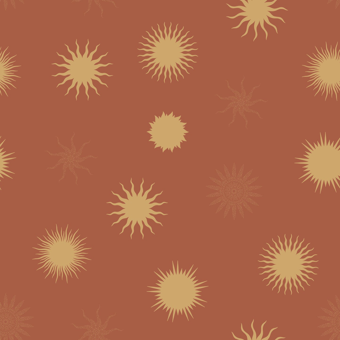 Burnt Orange Sunbursts Sun Self Adhesive Vinyl