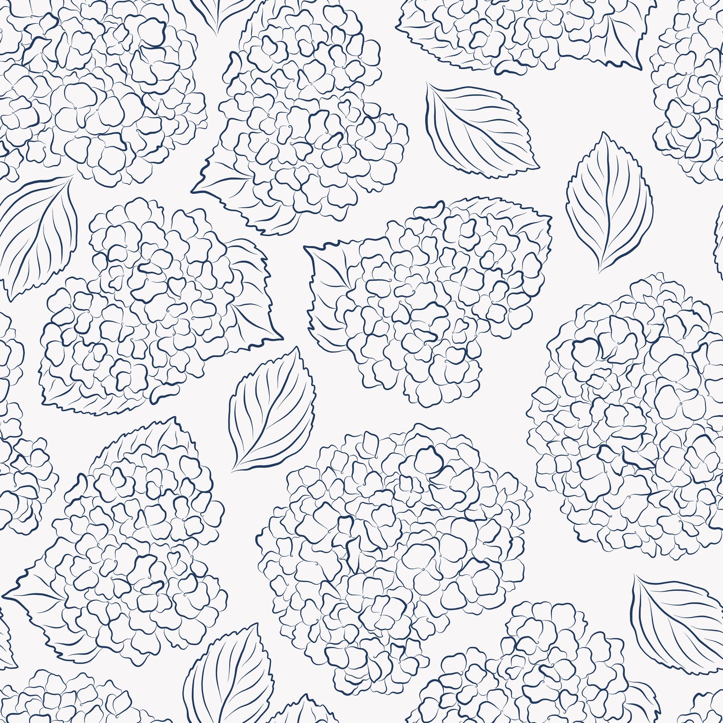 Hydrangea Black & White Self Adhesive Vinyl