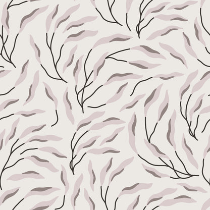 Taupe Sycamore Leaves Self Adhesive Vinyl