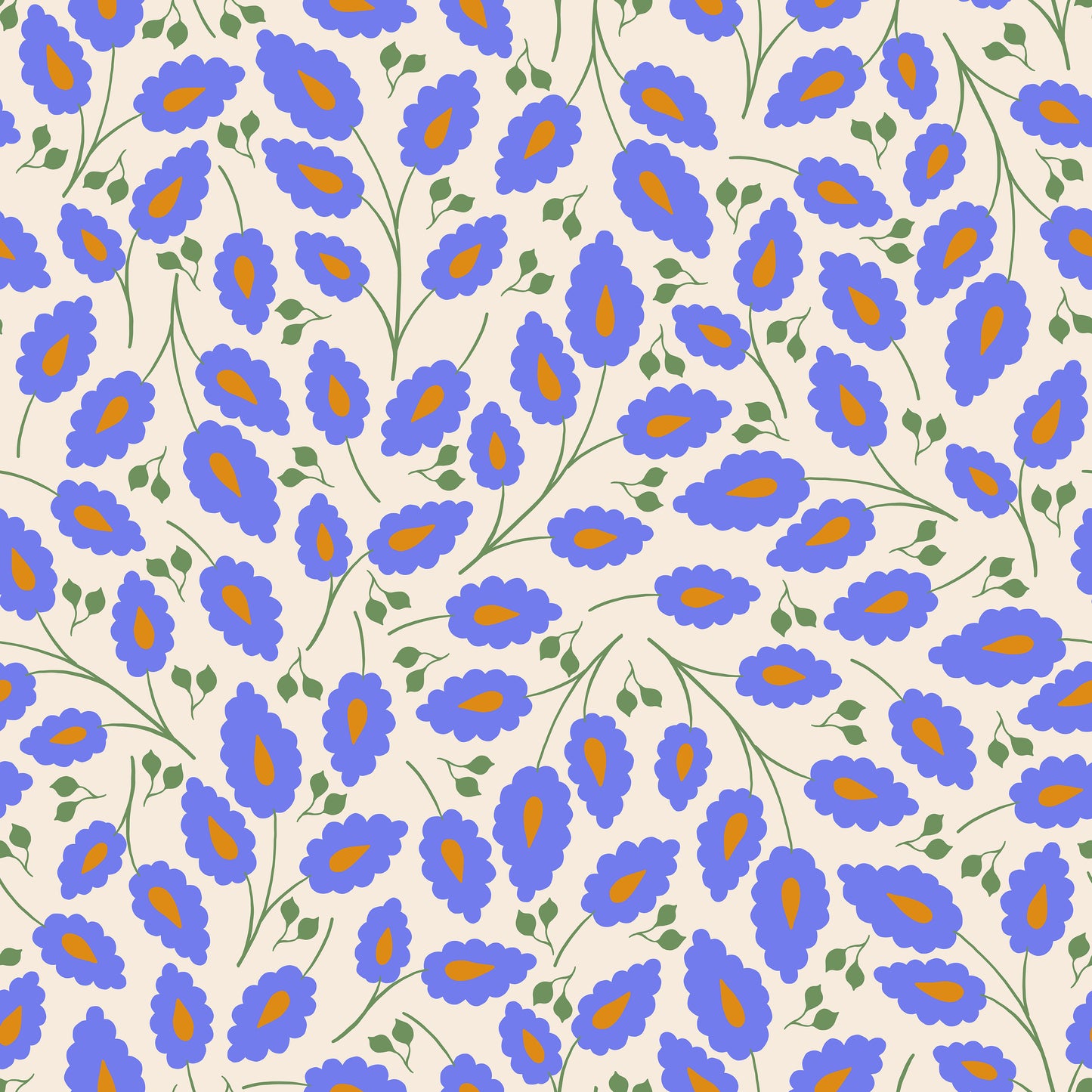 Dainty Blue Petal Flowers Self Adhesive Vinyl