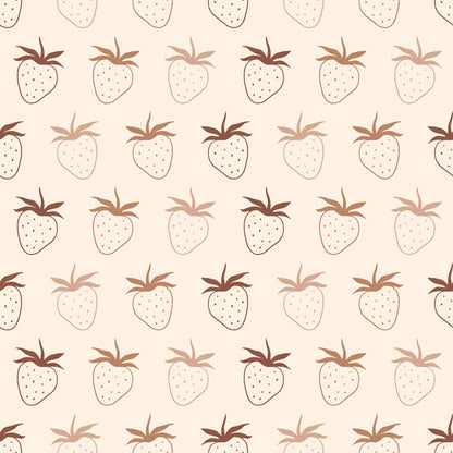 Cream Strawberry Outlines Self Adhesive Vinyl