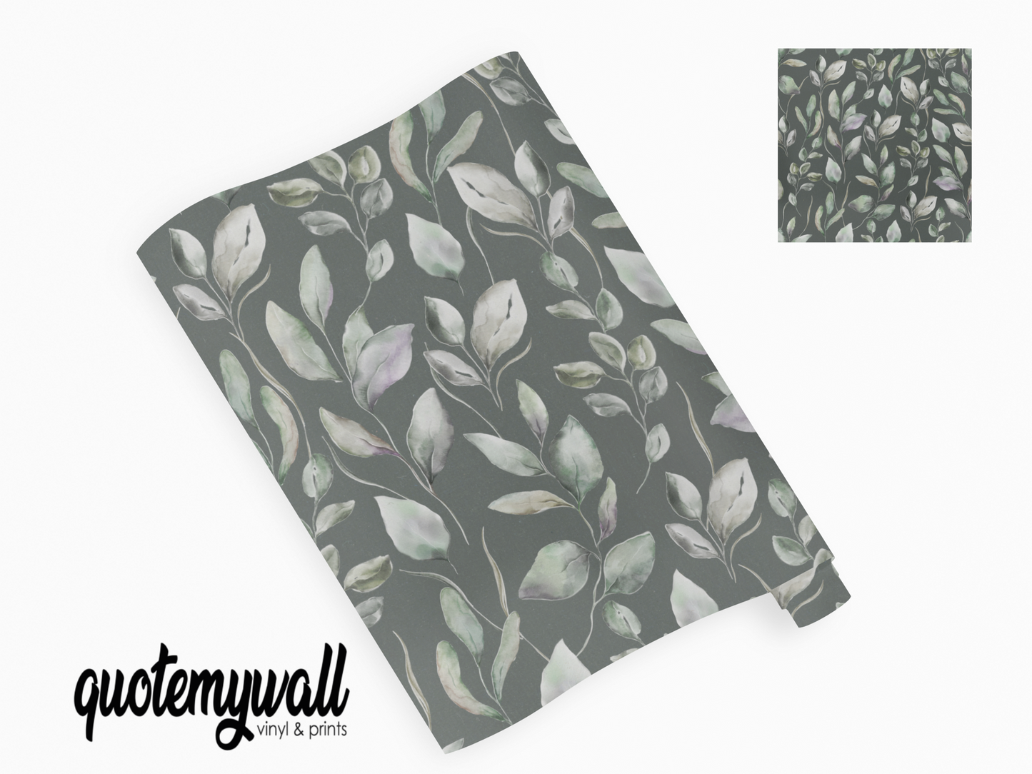 Grey Greenery Myrtle Self Adhesive Vinyl