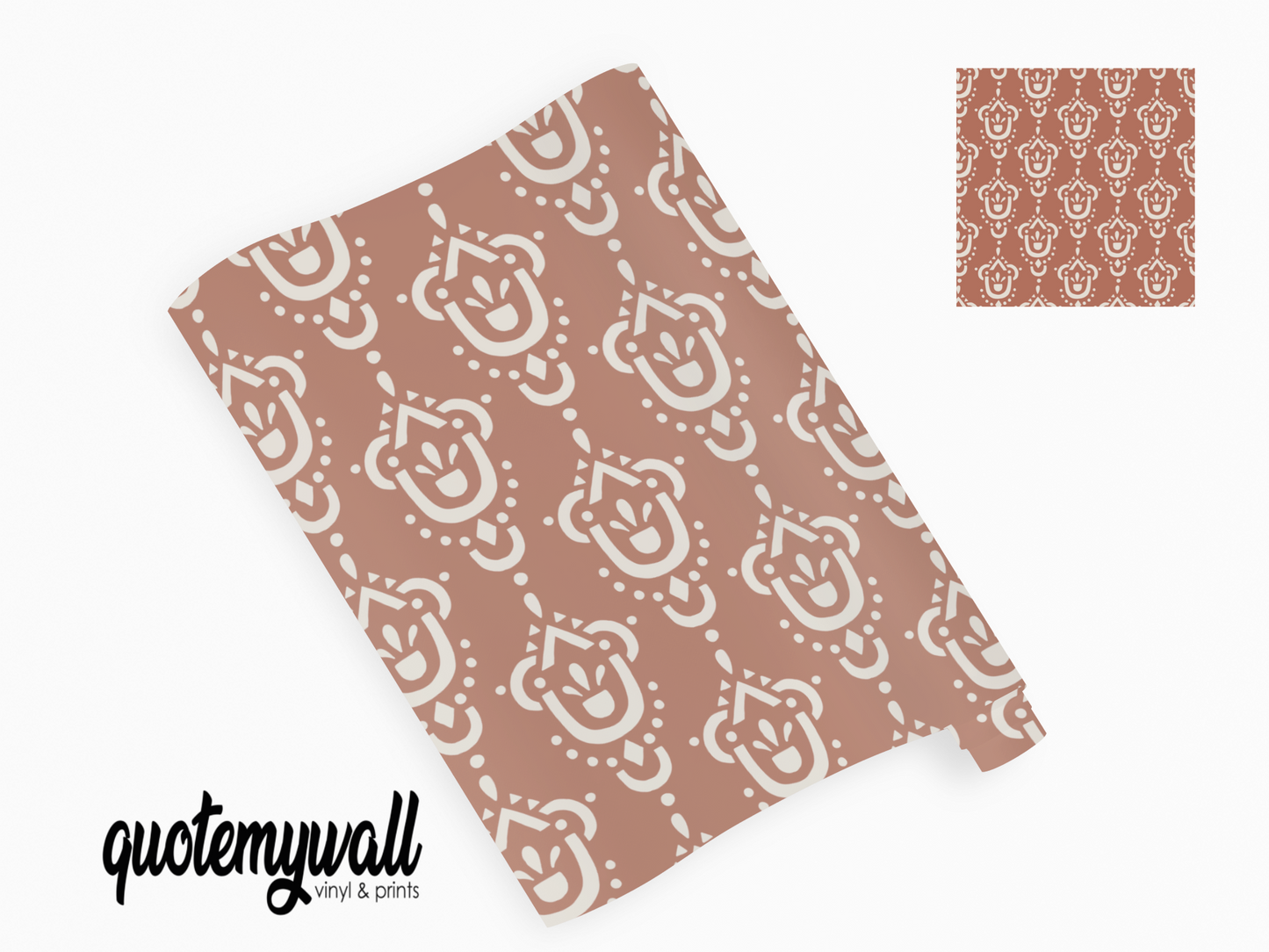 Terracotta Symbol Print Self Adhesive Vinyl