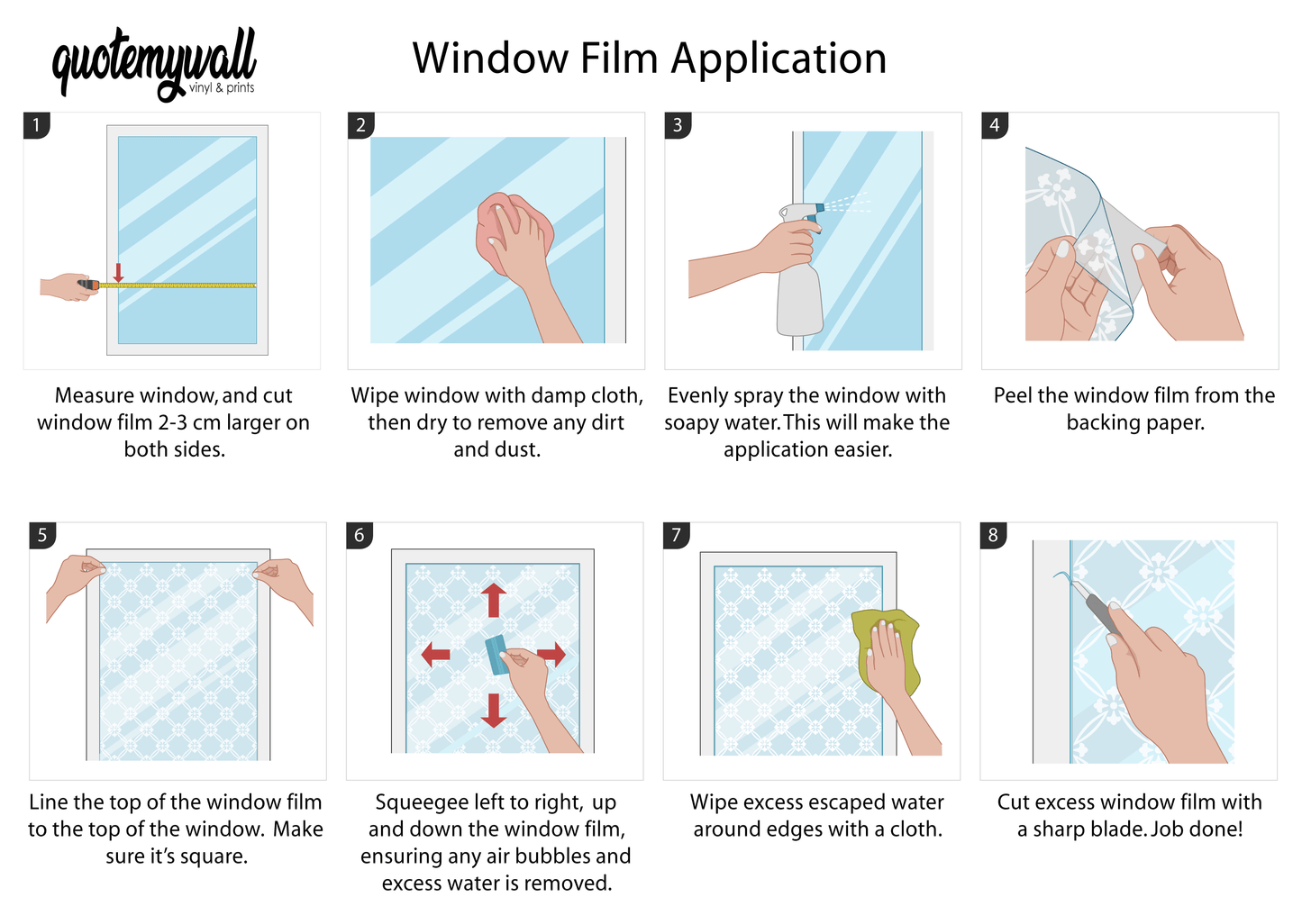 Confetti Print Clear Glass Privacy Window Film
